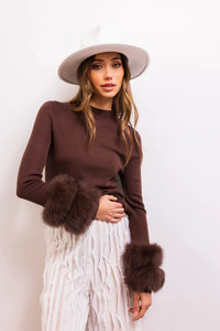 Lisa Maree Samara Sweater - Brown-Hand In Pocket