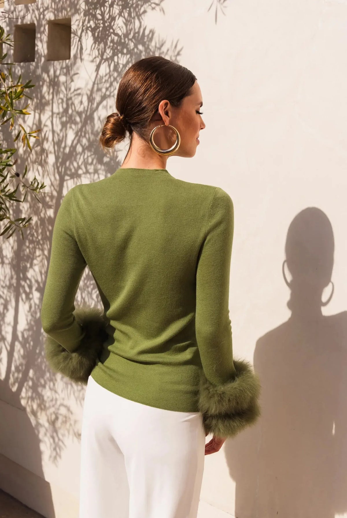 Lisa Maree Samara Sweater - Khaki Green-Hand In Pocket