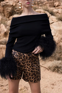 Lisa Maree Hummingbird Shorts - Leopard-Hand In Pocket