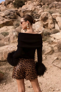 Lisa Maree Hummingbird Shorts - Leopard-Hand In Pocket