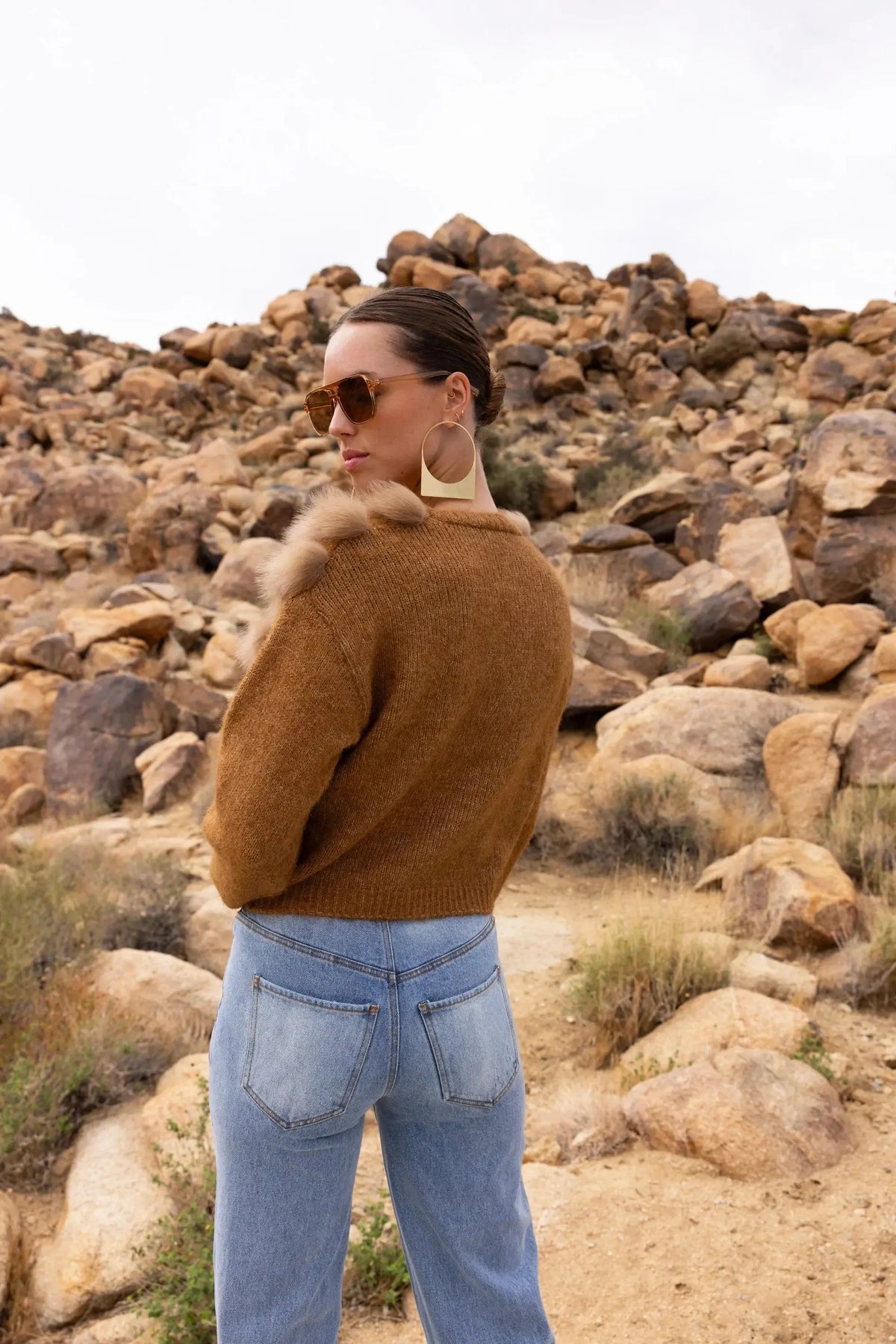 Lisa Maree By The Fireside Cardigan - Brown-Hand In Pocket