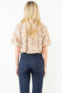 THML Kathryn Floral Embroidery Top-Hand In Pocket