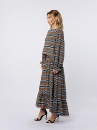 Ciebon Madelynn Printed Maxi Skirt - Light Blue-Hand In Pocket