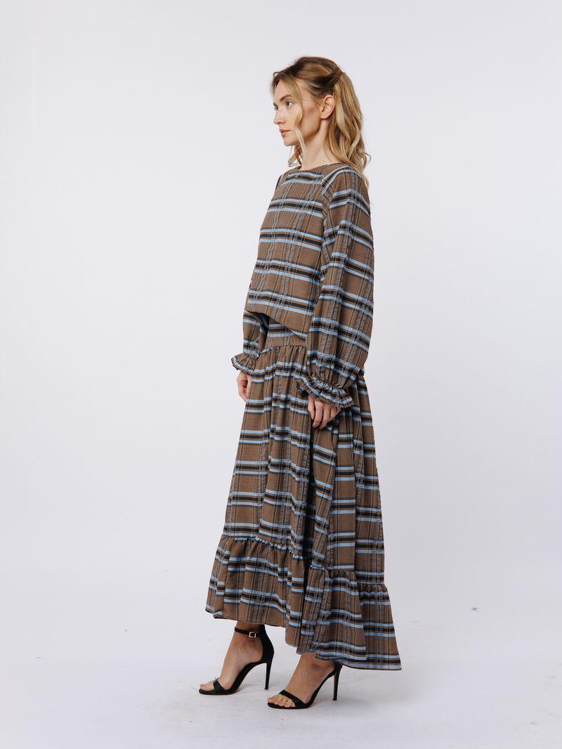 Ciebon Madelynn Printed Maxi Skirt - Light Blue-Hand In Pocket