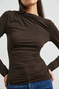 Rails Joelle Top - Espresso-Hand In Pocket