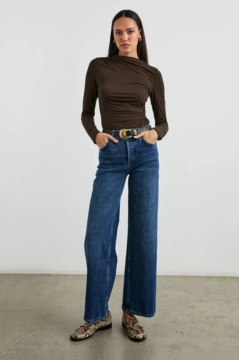Rails Joelle Top - Espresso-Hand In Pocket