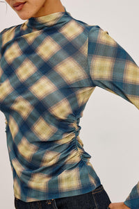 Rails Joelle Top - Navy Sage Plaid-Hand In Pocket
