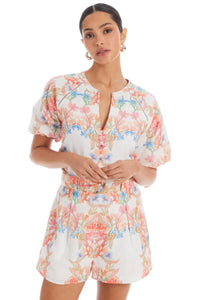 Allison Tracy Shorts- Floral Arches-Hand In Pocket
