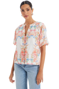 Allison Josephine Top- Floral Arches-Hand In Pocket