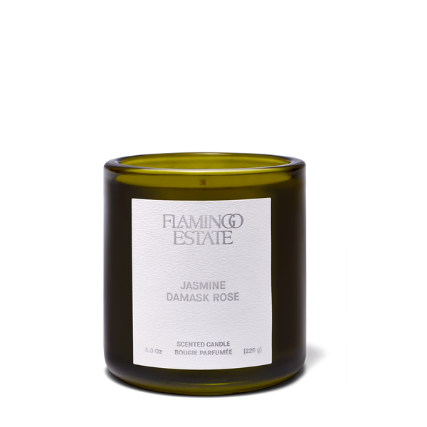 Flamingo Estate 8oz Candle - Jasmine Damask Rose-Hand In Pocket