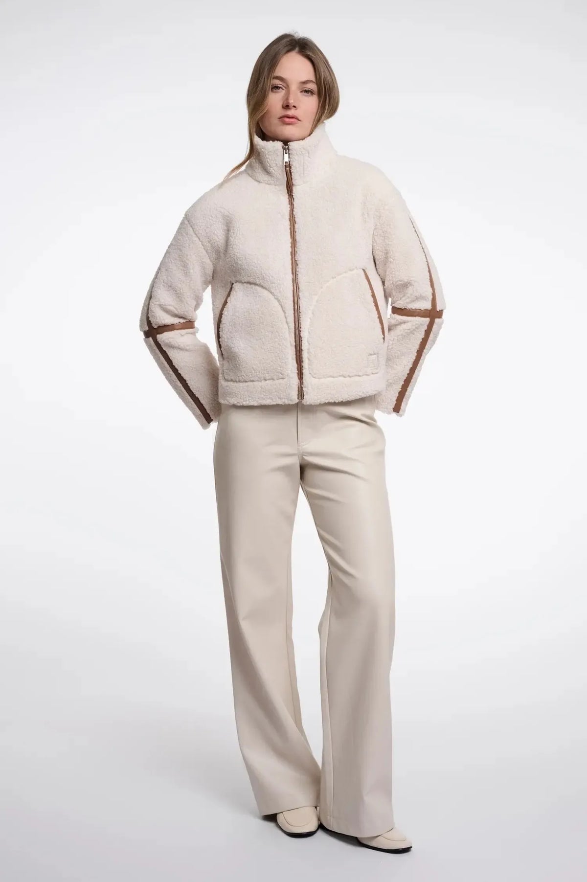 Rino & Pelle Jaydee Jacket With Zip Closure - Birch