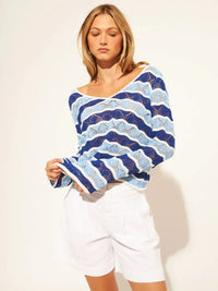 John & Jenn Bay Sweater - Wild Waves-Hand In Pocket
