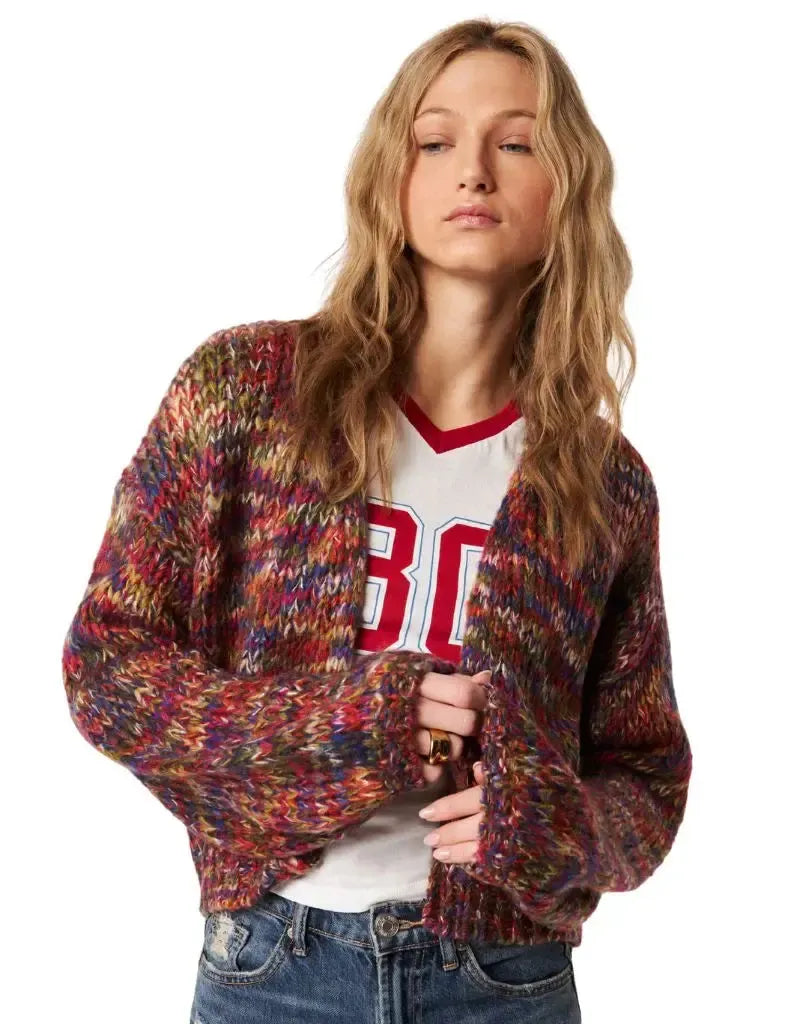 John & Jenn Sparrow Cardigan- Cottage Treeline-Hand In Pocket
