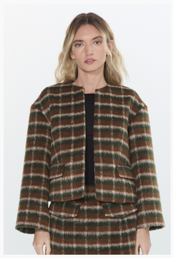 Ciebon Millie Jacket - Green-Hand In Pocket