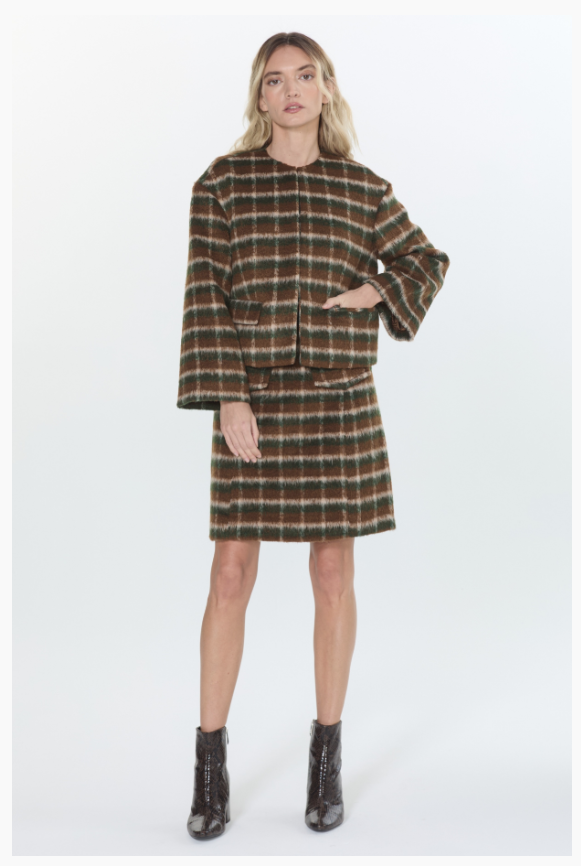 Ciebon Millie Jacket - Green-Hand In Pocket