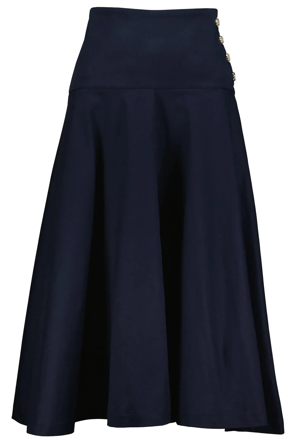 Bishop + Young Kayla Skirt - Indigo-Hand In Pocket