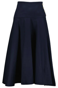 Bishop + Young Kayla Skirt - Indigo-Hand In Pocket