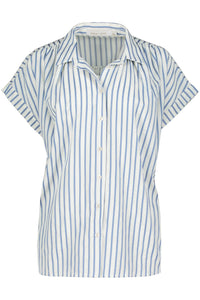 Bishop + Young Poolside Lounge Set - Blue Stripe-Hand In Pocket