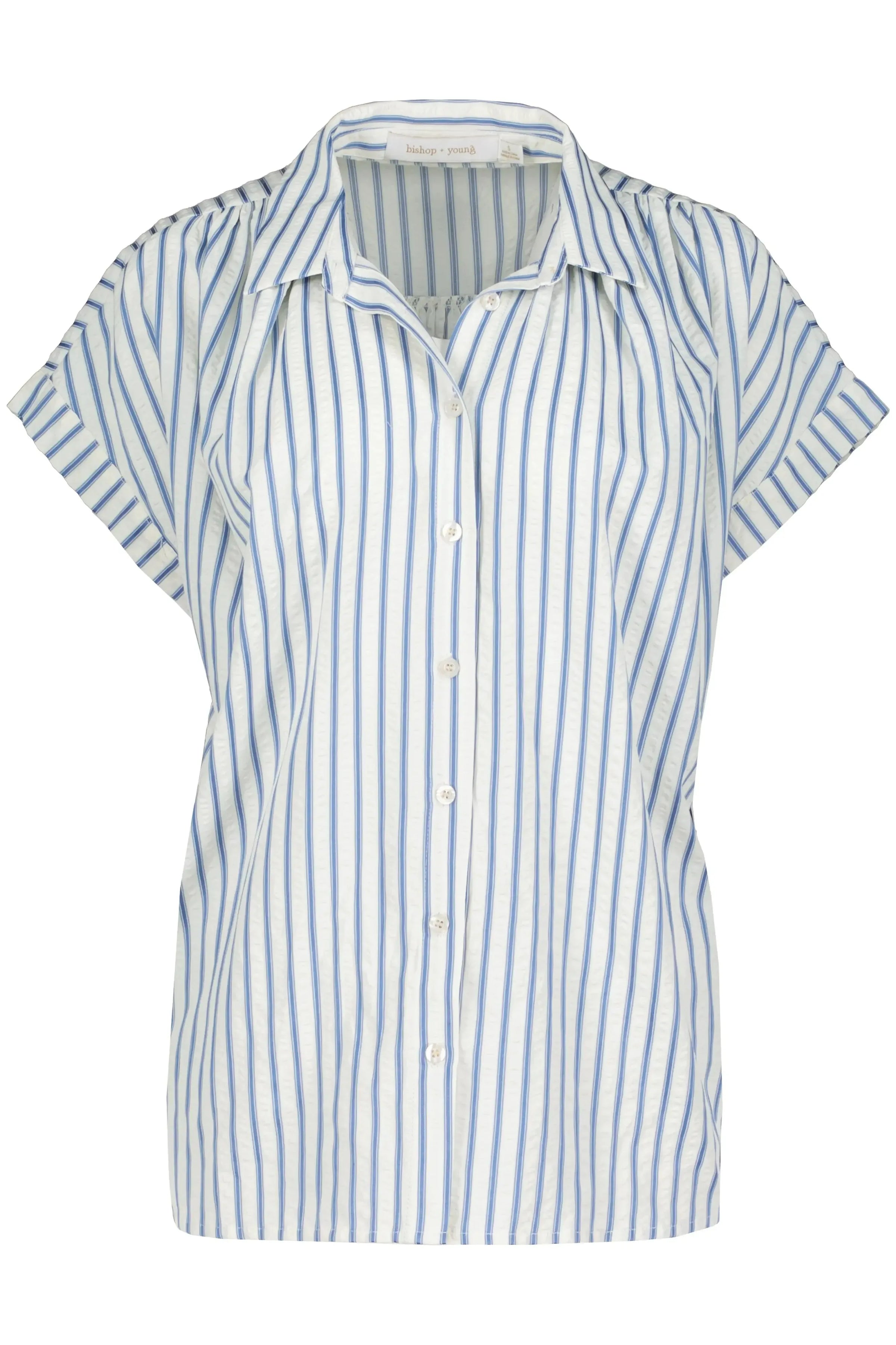 Bishop + Young Poolside Lounge Set - Blue Stripe-Hand In Pocket