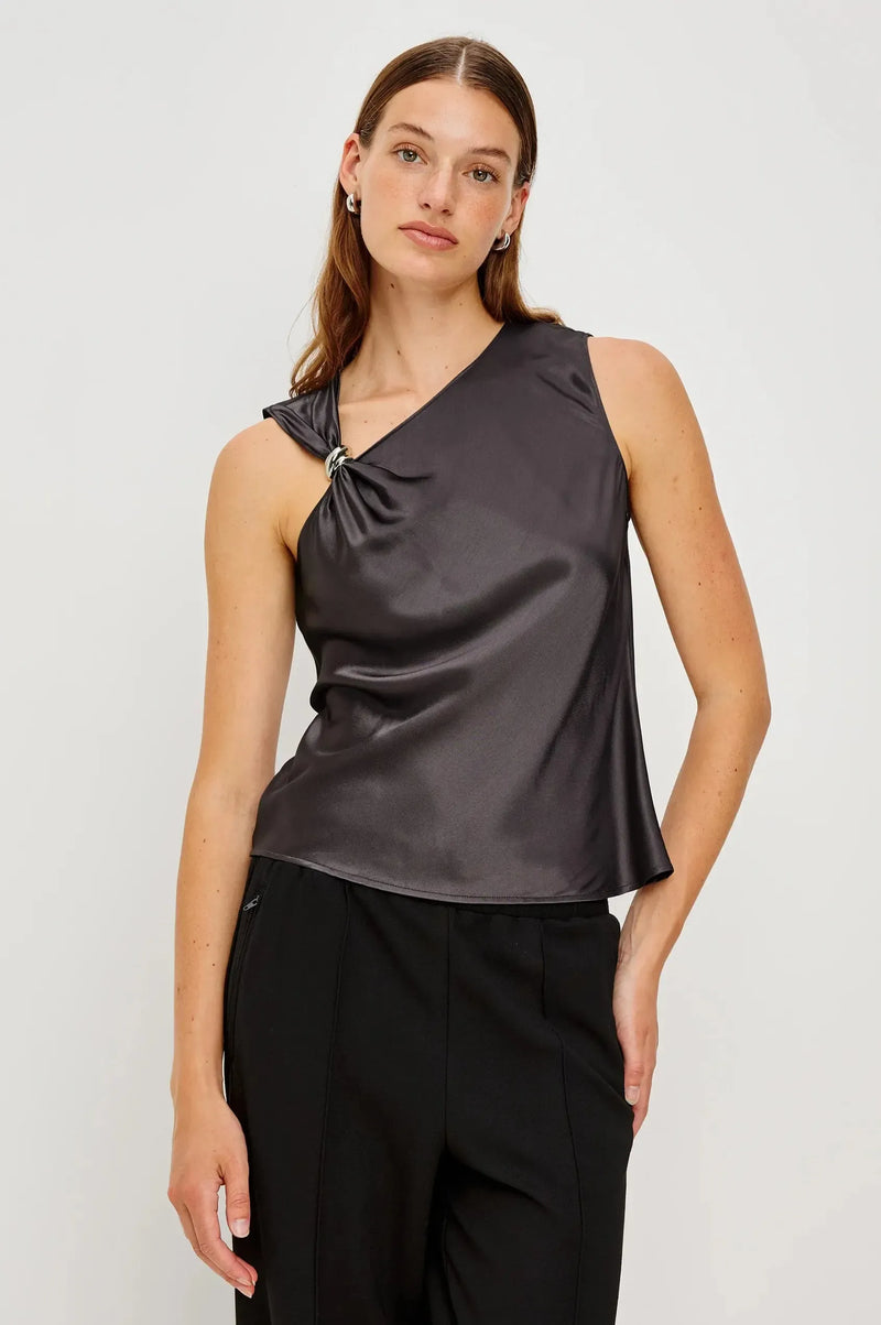 Rails Karley Blouse- Gunmetal-Hand In Pocket