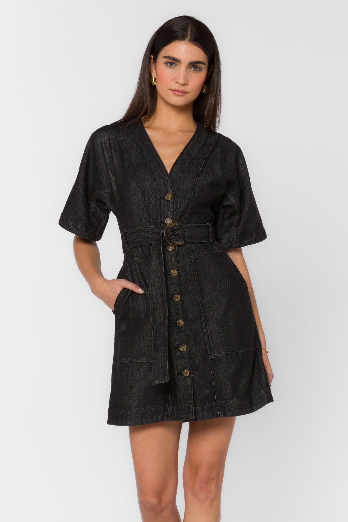 Velvet Heart Kaulana Mini Dress - Black-Hand In Pocket