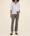 KUT Kelsey High Rise Ankle Flare- Sage Green-Hand In Pocket