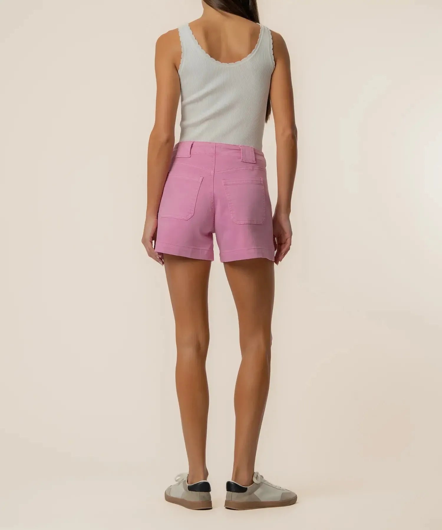 Kut Jane High Rise Utility Short - Cupcake-Hand In Pocket