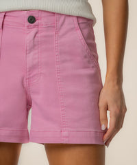 Kut Jane High Rise Utility Short - Cupcake-Hand In Pocket
