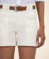 Kut Jane High Rise Utility Shorts-Ecru-Hand In Pocket