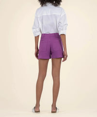 Kut Jane High Rise Utility Shorts-Orchid-Hand In Pocket