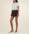 KUT Carlie Wrap Skort - Chocolate-Hand In Pocket