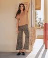 KUT Meg High Rise Wide Leg Denim- Wood-Hand In Pocket