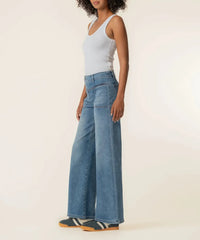 KUT Meg High Rise Wide Leg Pant - Queenly-Hand In Pocket