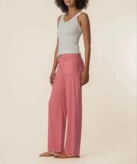 KUT Meg High Rise Wide Leg Jean - Flamingo-Hand In Pocket