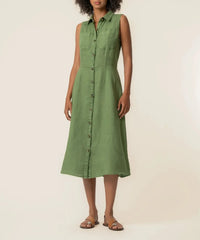 KUT Bowie Sleeveless Dress - Olive-Hand In Pocket