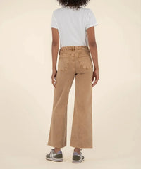 Meg High Rise Fab Ab Raw Hem Denim - Chestnut