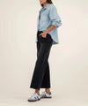KUT Meg High Rise Fab Ab Wide Leg Denim - Glittering-Hand In Pocket
