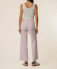 KUT Meg High Rise Raw Hem Wide Leg Denim - Princess-Hand In Pocket