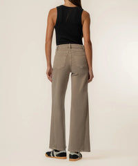 KUT Meg High Rise Wide Leg Side Panel - Milk Tea