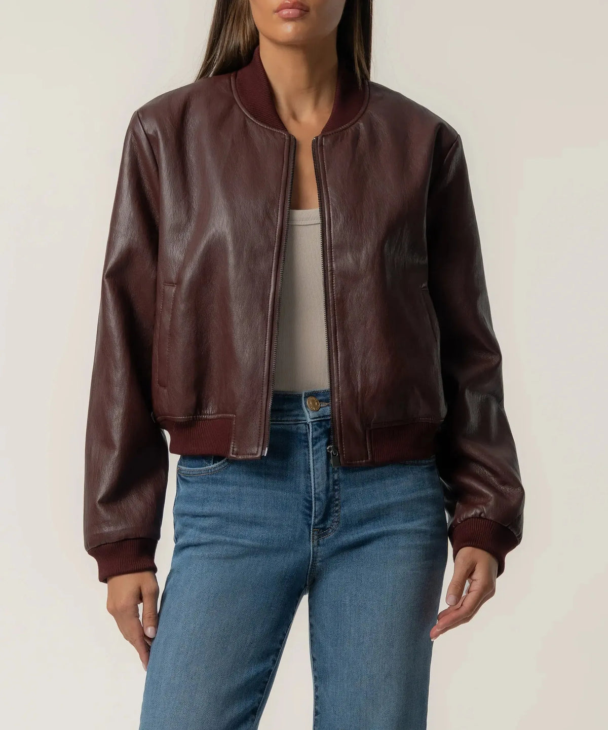 KUT Steph Bomer Jacket - Bordeaux-Hand In Pocket