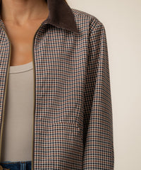 KUT Natalia Zip Front Jacket - Chocolate-Hand In Pocket