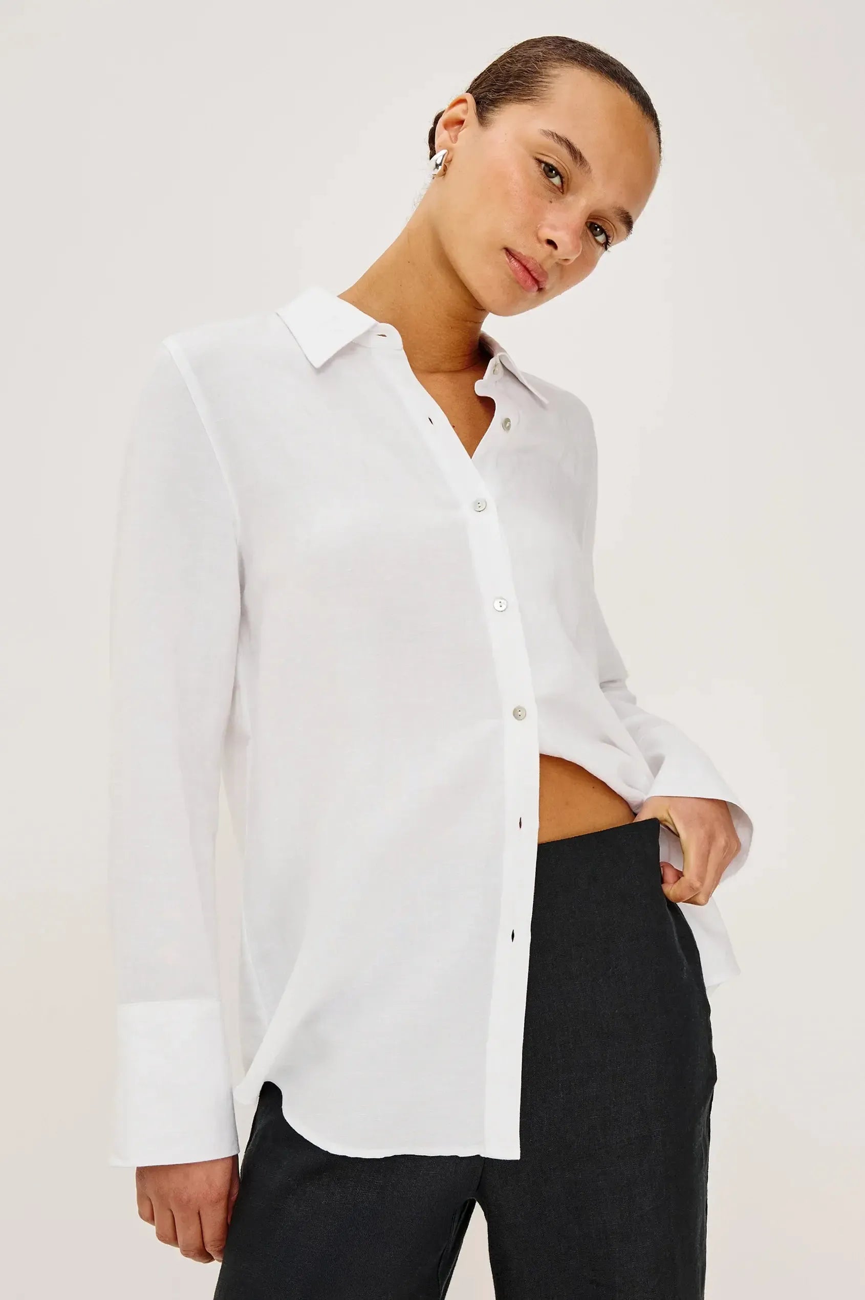 Rails Knox Top - White-Hand In Pocket