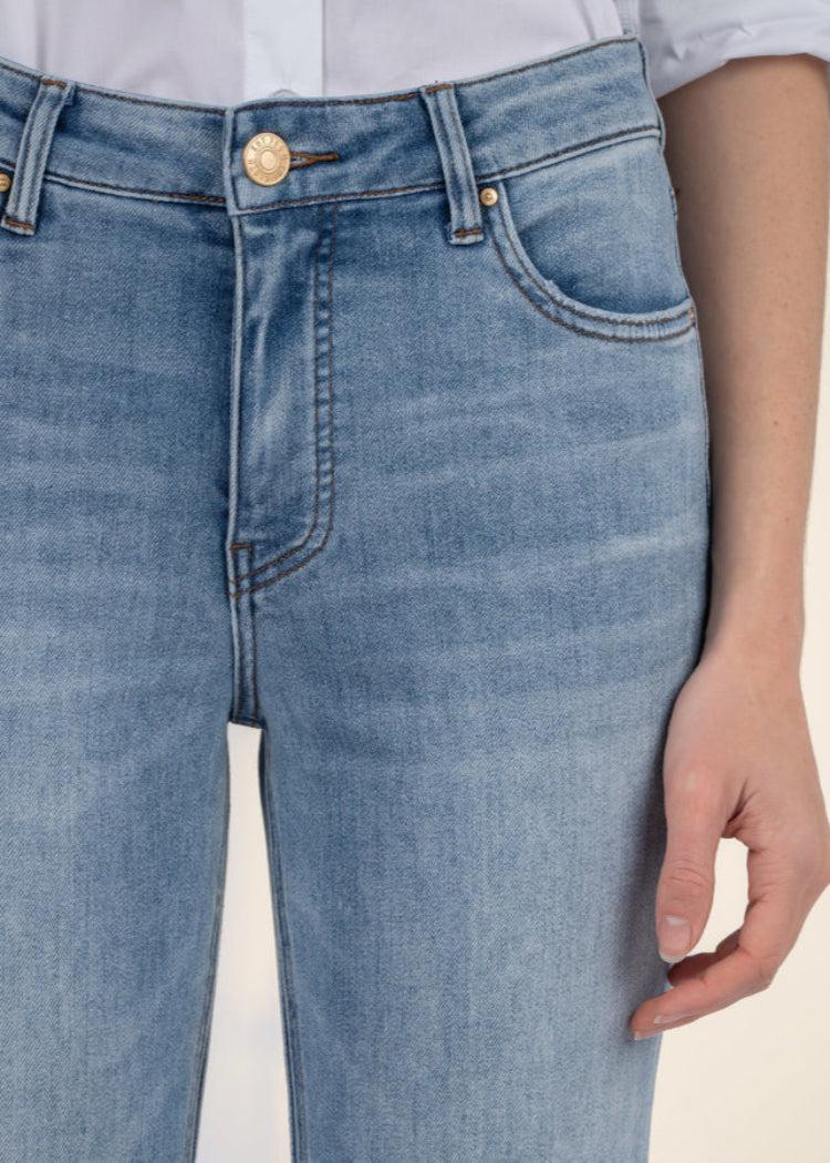 KUT Kelsey High Rise Fab Ab Ankle Flare - Honest-Hand In Pocket