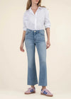 KUT Kelsey High Rise Fab Ab Ankle Flare - Honest-Hand In Pocket