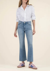 KUT Kelsey High Rise Fab Ab Ankle Flare - Honest-Hand In Pocket