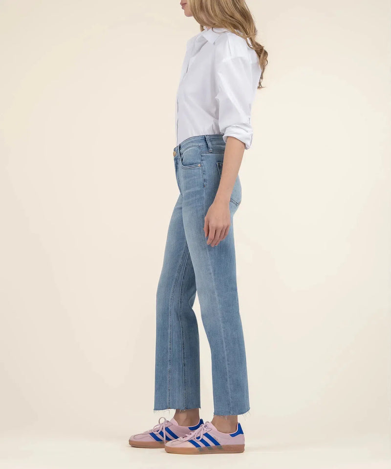 KUT Kelsey High Rise Fab Ab Ankle Flare - Honest-Hand In Pocket