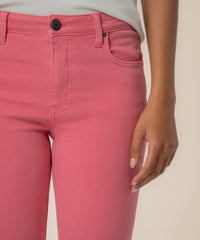 KUT Kelsey High Rise Ankle Flare - Flamingo-Hand In Pocket