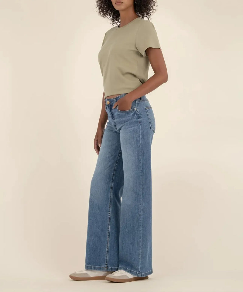 KUT High Rise Wide Leg Jean - Ablaze