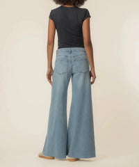 KUT Blake Super Wide Leg Denim - Transcendent-Hand In Pocket