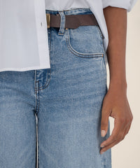 KUT Gwen High Rise Slouchy Denim- Acute-Hand In Pocket